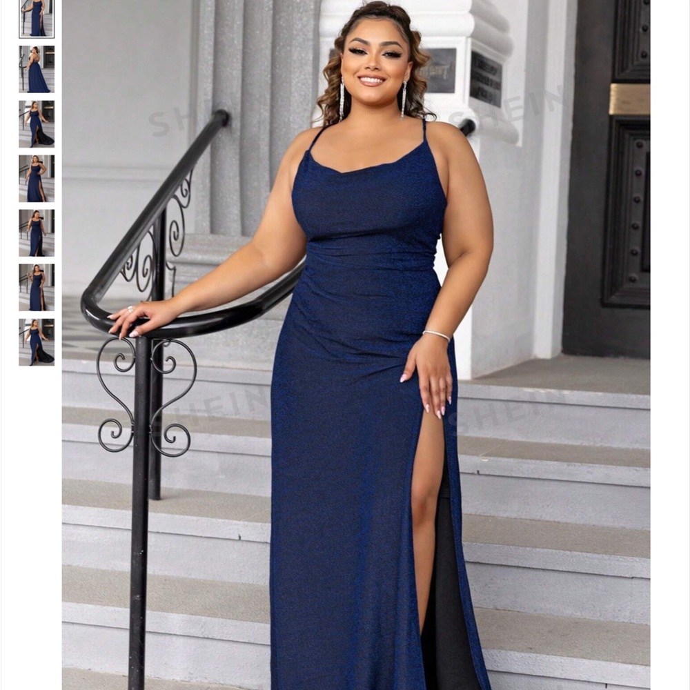 Joyfunear Plus Split Thigh Cami Dress